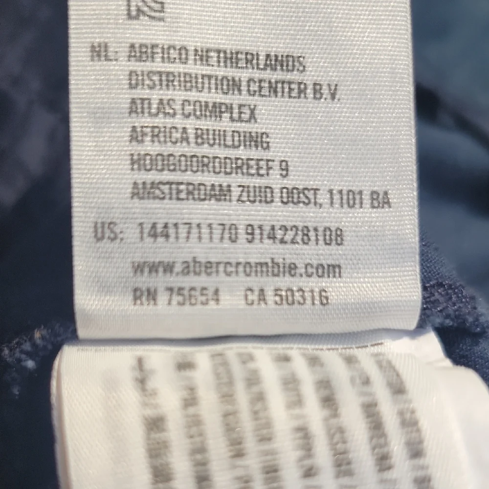 Abercrombie & Fitch Size SMALL Navy Cotton Cinch Waist Utility Jacket